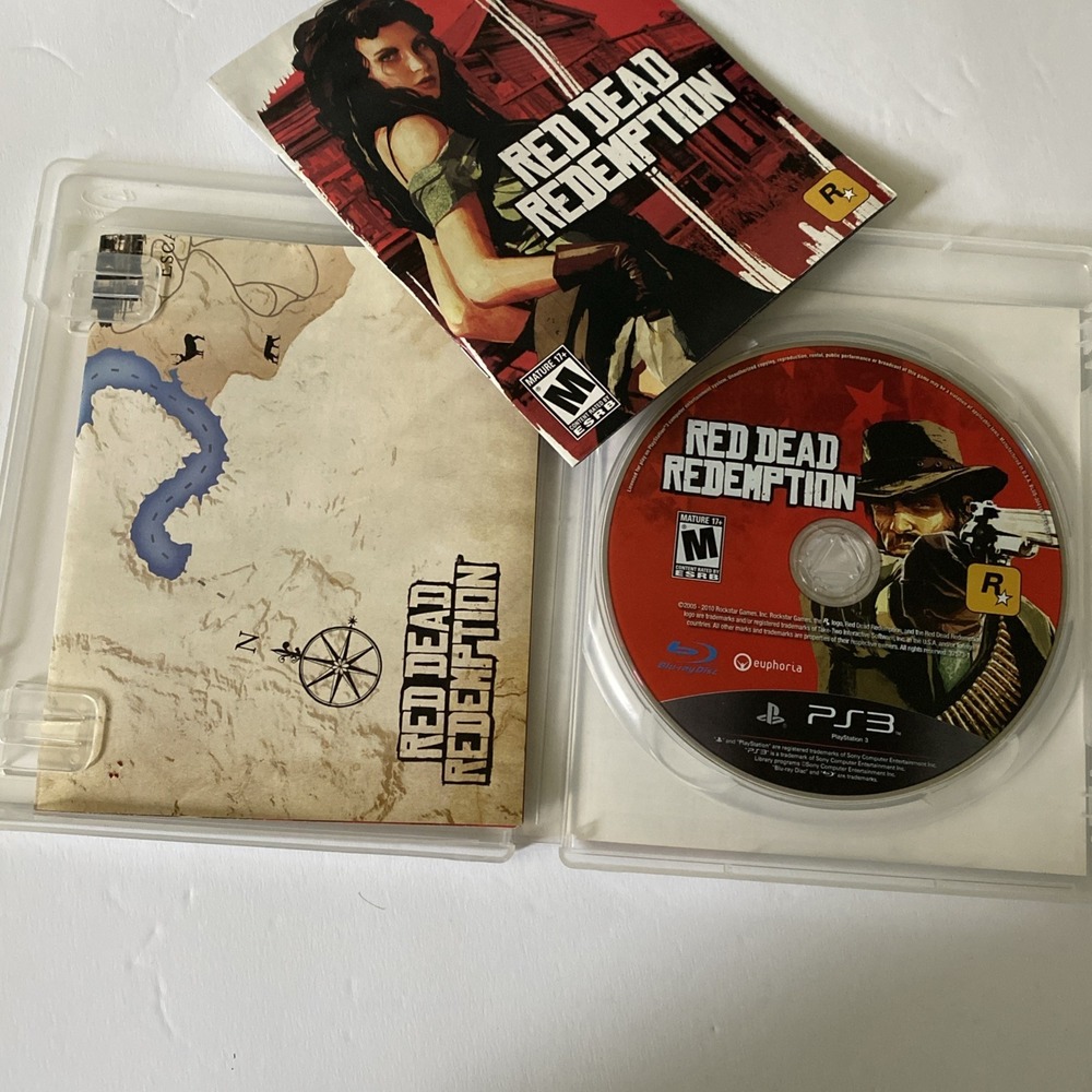 Sony Playstation 3 PS3 Red Dead Redemption Game + Poster Map + Manual - Picture 4 of 4